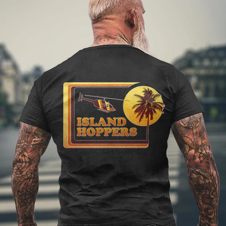 Retro Island Hoppers Tshirt Men's Crewneck Short Sleeve Back Print T-shirt Gifts for Old Men