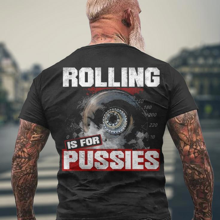 Rolling Is For Men's Crewneck Short Sleeve Back Print T-shirt Gifts for Old Men