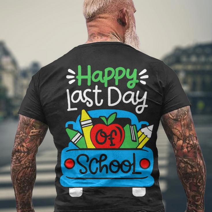 School Truck Shirts Happy Last Day Of School Teachers Kids Men's T-shirt Back Print Gifts for Old Men