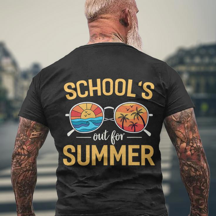 Schools Out For Summer Funny Happy Last Day Of School Gift Men's Crewneck Short Sleeve Back Print T-shirt Gifts for Old Men