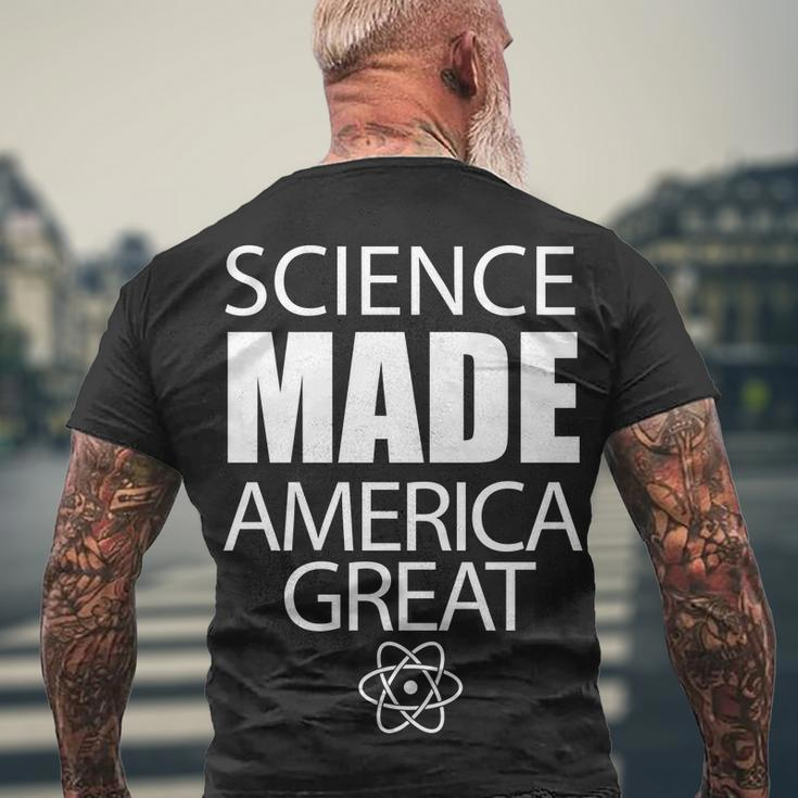 Science Made America Great Men's Crewneck Short Sleeve Back Print T-shirt Gifts for Old Men