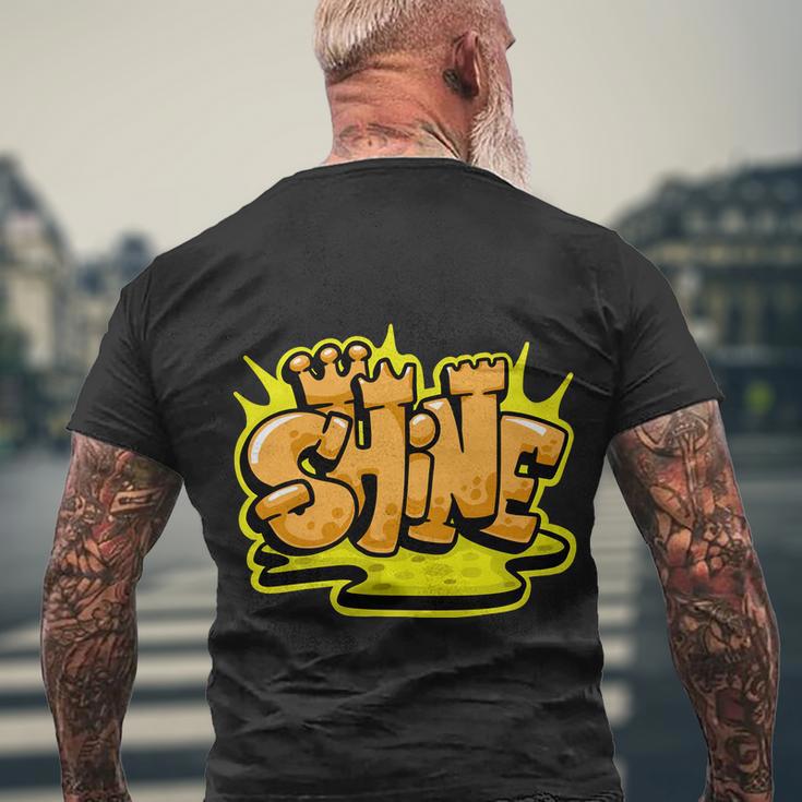 Shine Graffiti Tshirt Men's Crewneck Short Sleeve Back Print T-shirt Gifts for Old Men