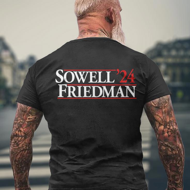 Sowell Friedman 24 Funny Election Men's Crewneck Short Sleeve Back Print T-shirt Gifts for Old Men