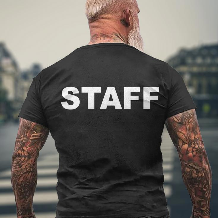 Staff Employee Men's Crewneck Short Sleeve Back Print T-shirt Gifts for Old Men