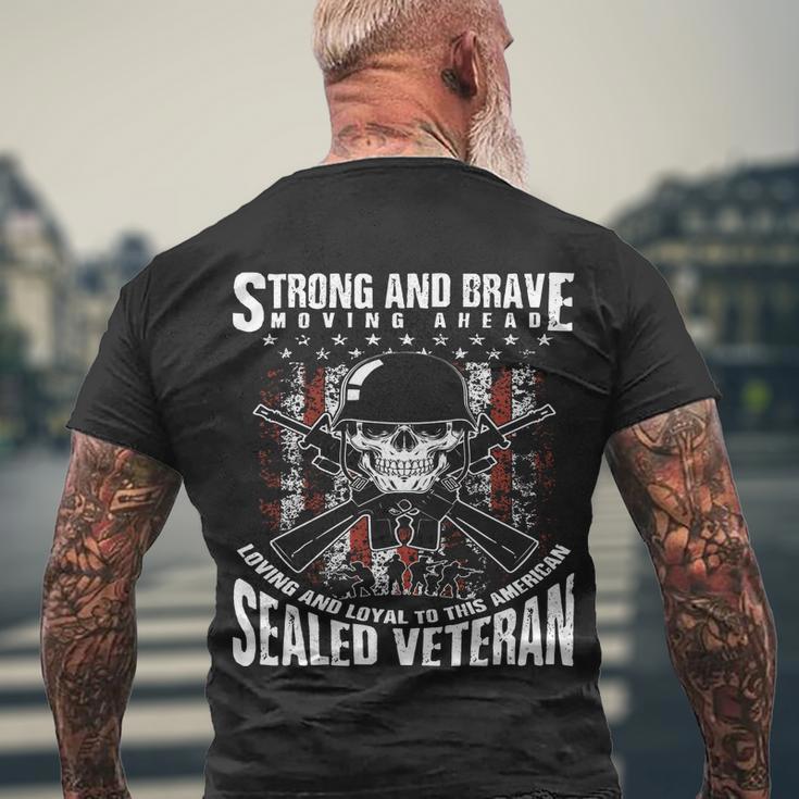 Strong And Brave Moving Ahead Men's T-shirt Back Print - Thegiftio