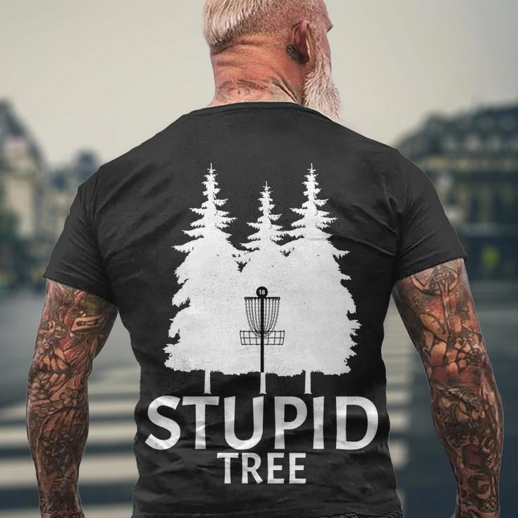 Stupid Tree Disc Golf Tshirt Men's Crewneck Short Sleeve Back Print T-shirt Gifts for Old Men