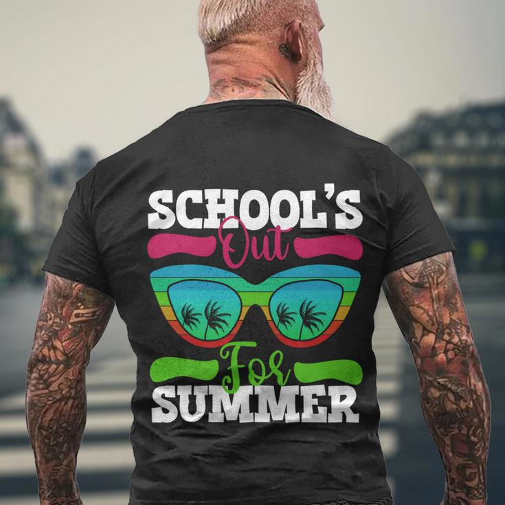 Summer Break 2022 Retro Summer Break Schools Out For Summer Cool Gift Men's Crewneck Short Sleeve Back Print T-shirt Gifts for Old Men