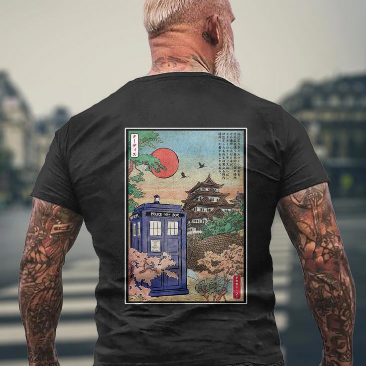 Tardis In Japan Men's Crewneck Short Sleeve Back Print T-shirt Gifts for Old Men