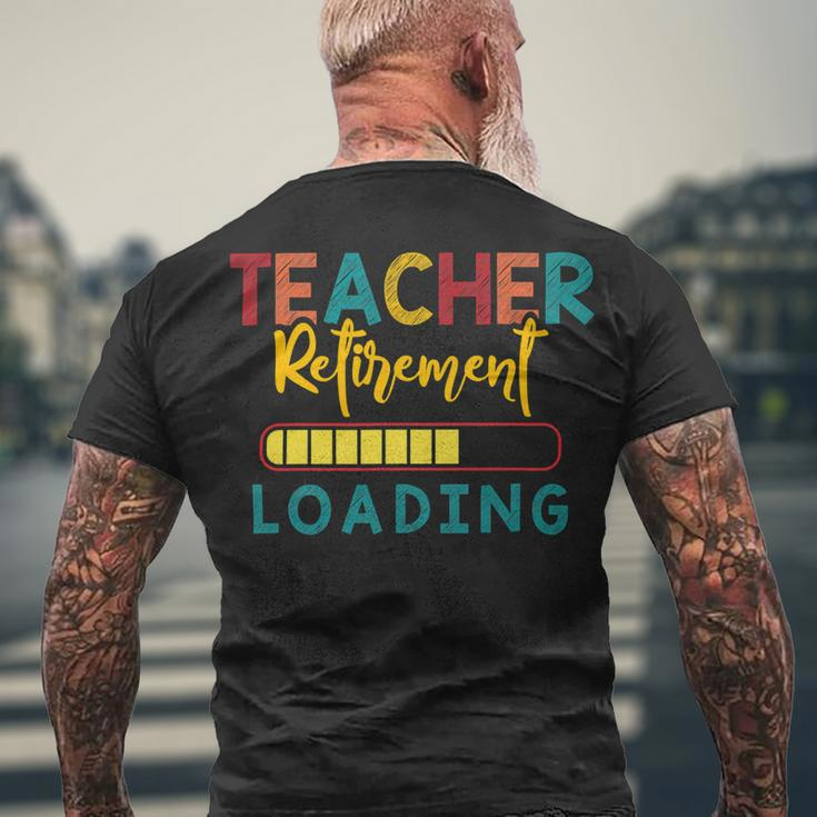 Teacher Retirement Loading - Vintage Retired Teacher Men's T-shirt Back Print Gifts for Old Men