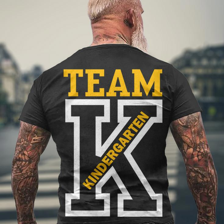 Team Kindergarten Teacher Logo Tshirt Men's Crewneck Short Sleeve Back Print T-shirt Gifts for Old Men