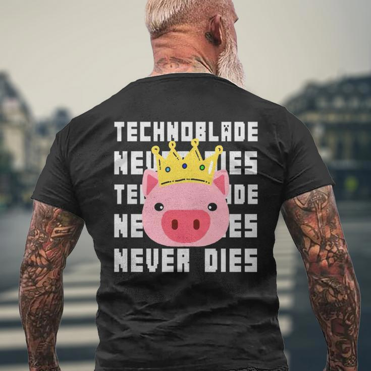Technoblade Never Dies Technoblade Dream Smp Men's Back Print T-shirt Gifts for Old Men