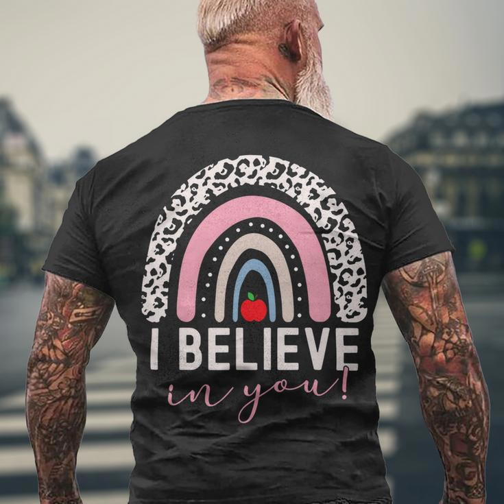 Test Day I Believe In You Rainbow Women Students Men V2 Men's T-shirt Back Print Gifts for Old Men