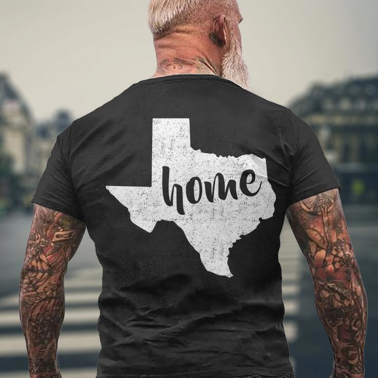 Texas Home State Men's Crewneck Short Sleeve Back Print T-shirt Gifts for Old Men