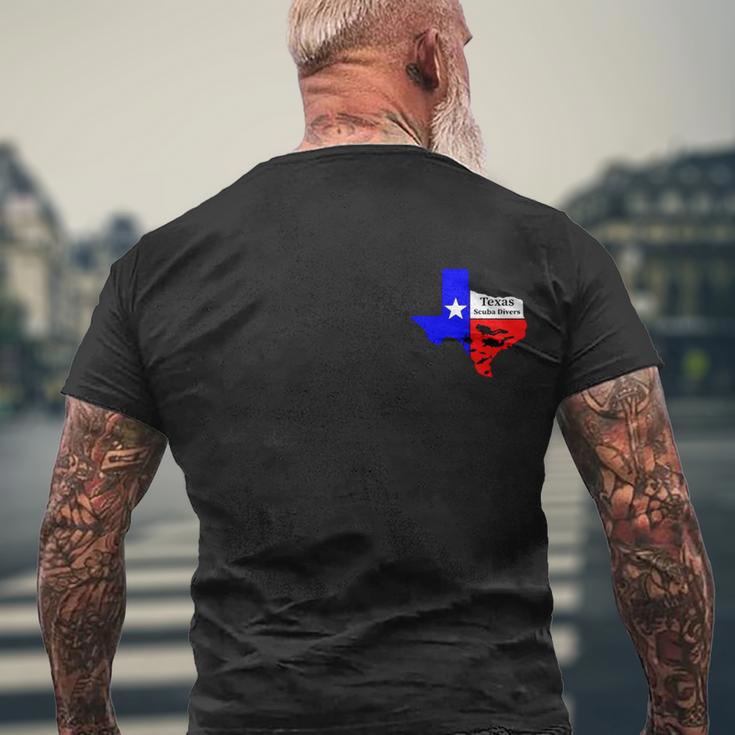 Texas Scuba Divers Tshirt Men's Crewneck Short Sleeve Back Print T-shirt Gifts for Old Men