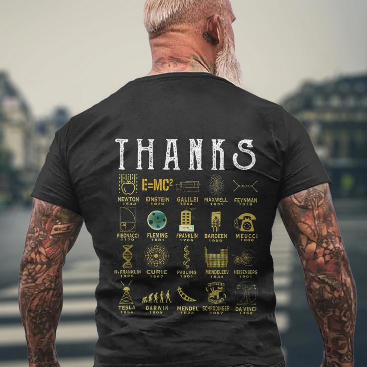 Thanks To Science Scientist Tshirt Tshirt Men's Crewneck Short Sleeve Back Print T-shirt Gifts for Old Men