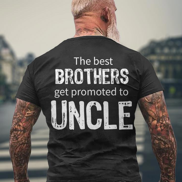 The Best Brothers Get Promoted Uncle Tshirt Men's Crewneck Short Sleeve Back Print T-shirt Gifts for Old Men