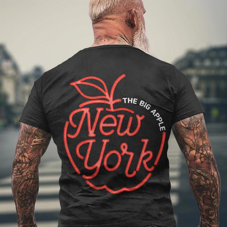 The Big Apple New York Men's Crewneck Short Sleeve Back Print T-shirt Gifts for Old Men