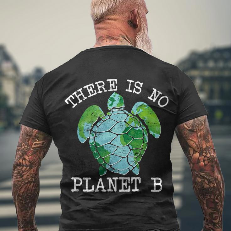 There Is No Planet B Earth Men's Crewneck Short Sleeve Back Print T-shirt Gifts for Old Men