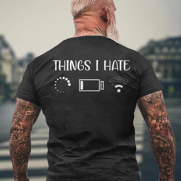 Things I Hate Programmer V2 Men's Crewneck Short Sleeve Back Print T-shirt Gifts for Old Men