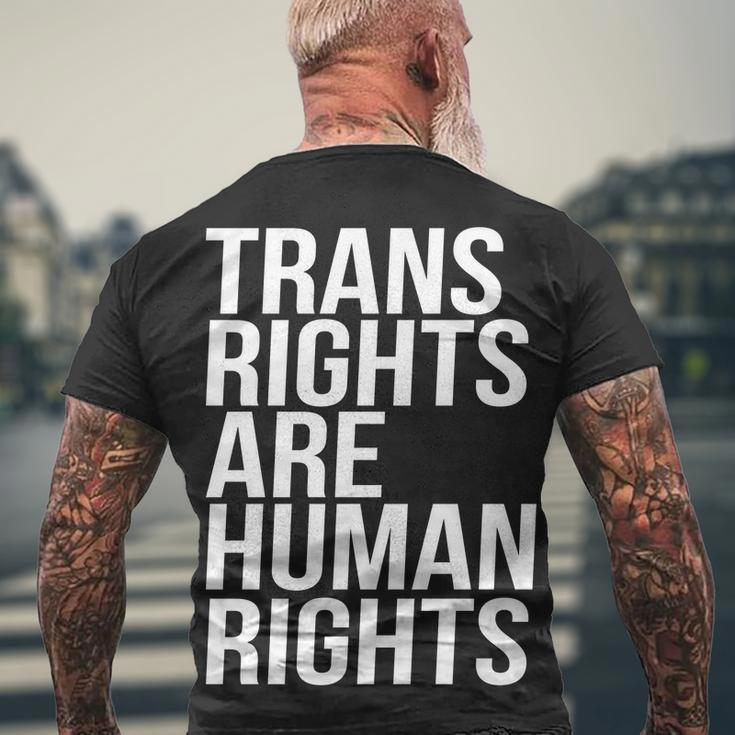Transgender Trans Rights Are Human Rights Tshirt Men's Crewneck Short Sleeve Back Print T-shirt Gifts for Old Men