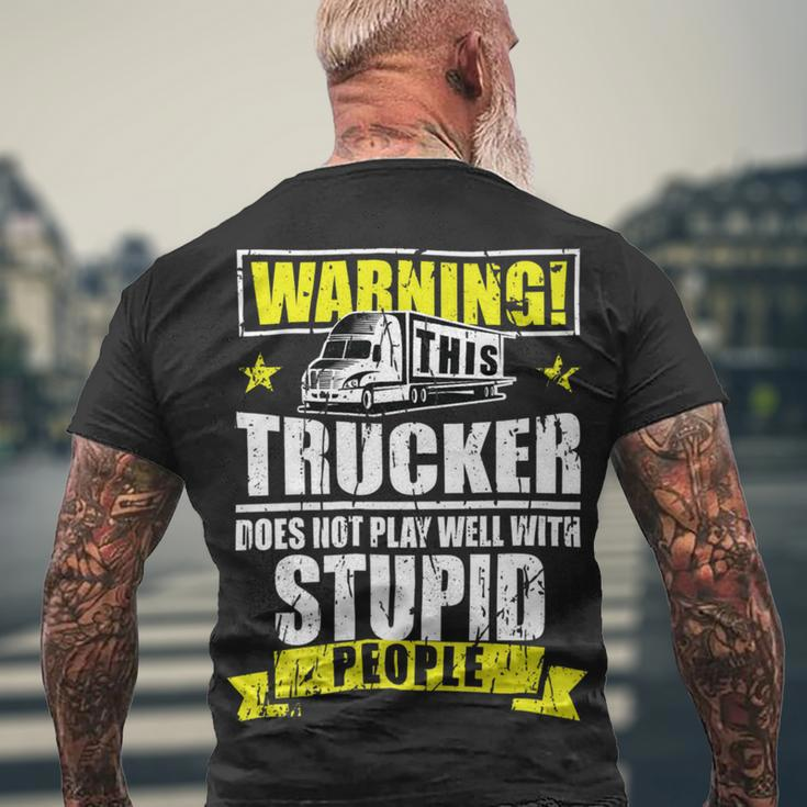 Trucker Trucker Accessories For Truck Driver Motor Lover Trucker__ Men's T-shirt Back Print Gifts for Old Men