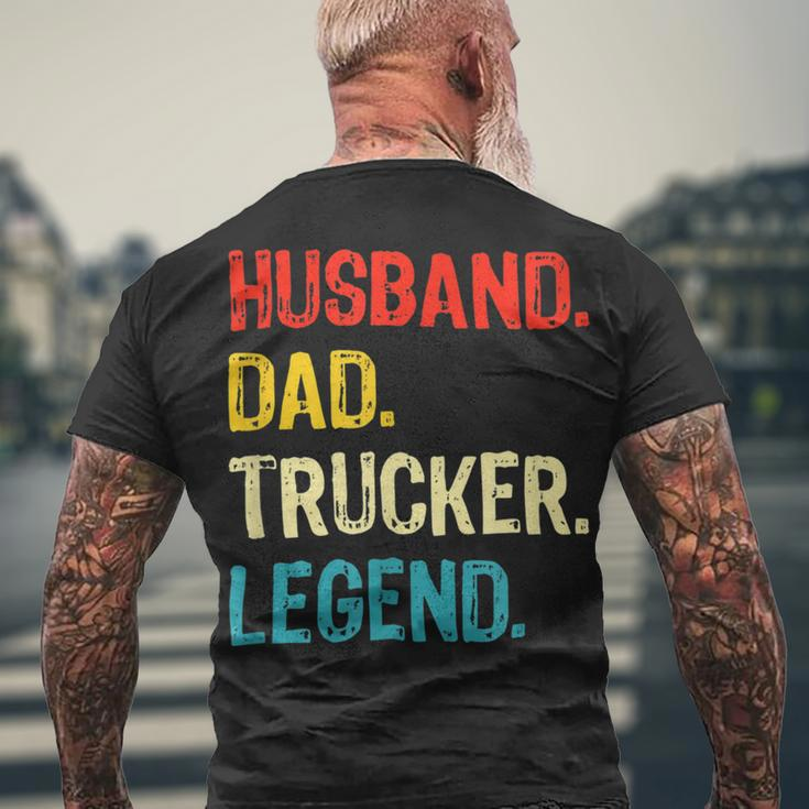 Trucker Trucker Husband Dad Trucker Legend Truck Driver Trucker Men's T-shirt Back Print Gifts for Old Men