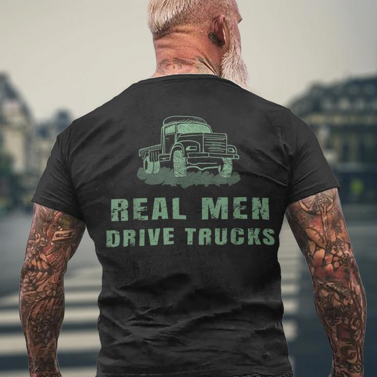 Trucker Trucker Real Drive Trucks Vintage Truck Driver Men's T-shirt Back Print Gifts for Old Men