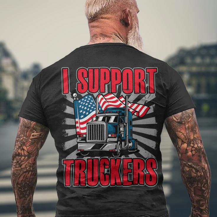 Trucker Trucker Support I Support Truckers Freedom Convoy Men's T-shirt Back Print Gifts for Old Men