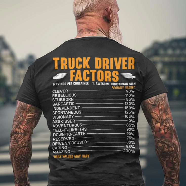 Trucker Truck Driver Trailer Truck Trucker Vehicle Jake Brake Men's T-shirt Back Print Gifts for Old Men