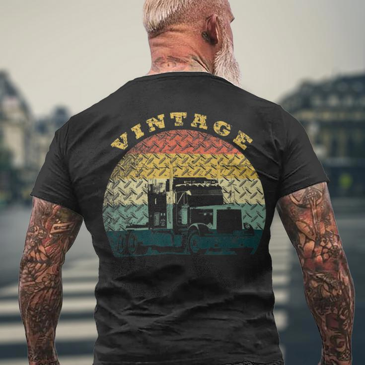 Trucker Truck Driver Vintage Trucker Men's T-shirt Back Print Gifts for Old Men
