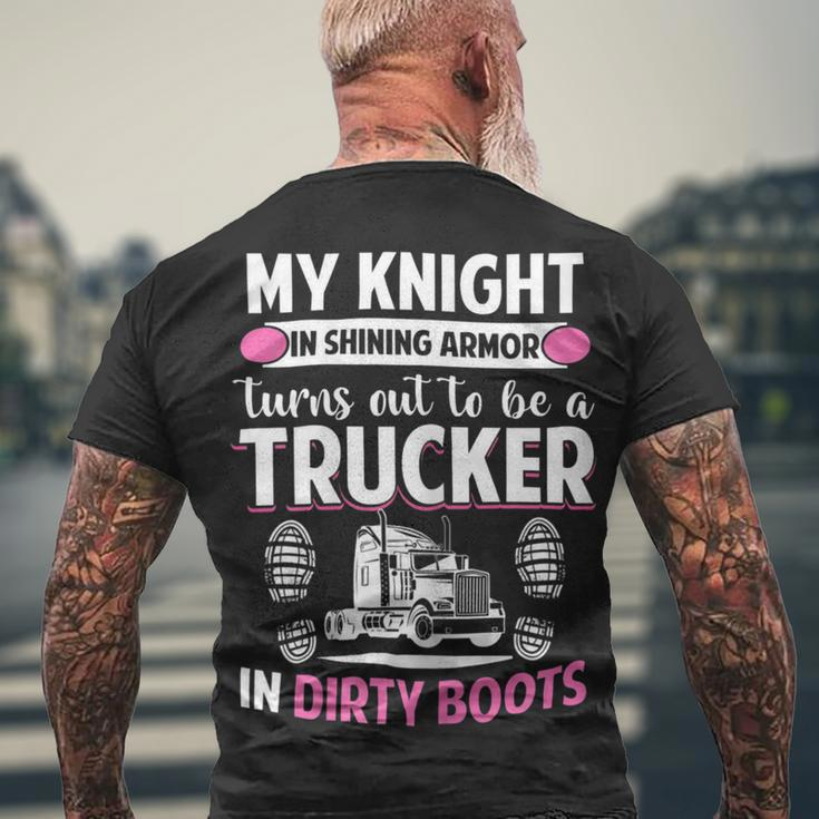 Trucker Trucker Wife Trucker Girlfriend Men's T-shirt Back Print Gifts for Old Men