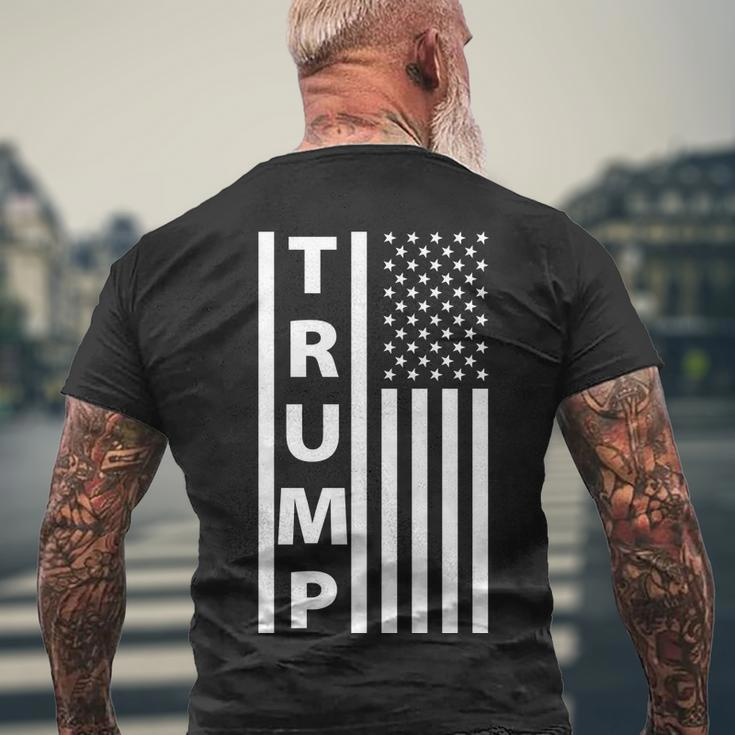 Trump Flag Men's Crewneck Short Sleeve Back Print T-shirt Gifts for Old Men