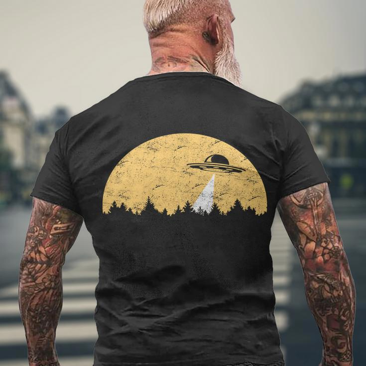 Ufo Moon Wilderness Tshirt Men's Crewneck Short Sleeve Back Print T-shirt Gifts for Old Men