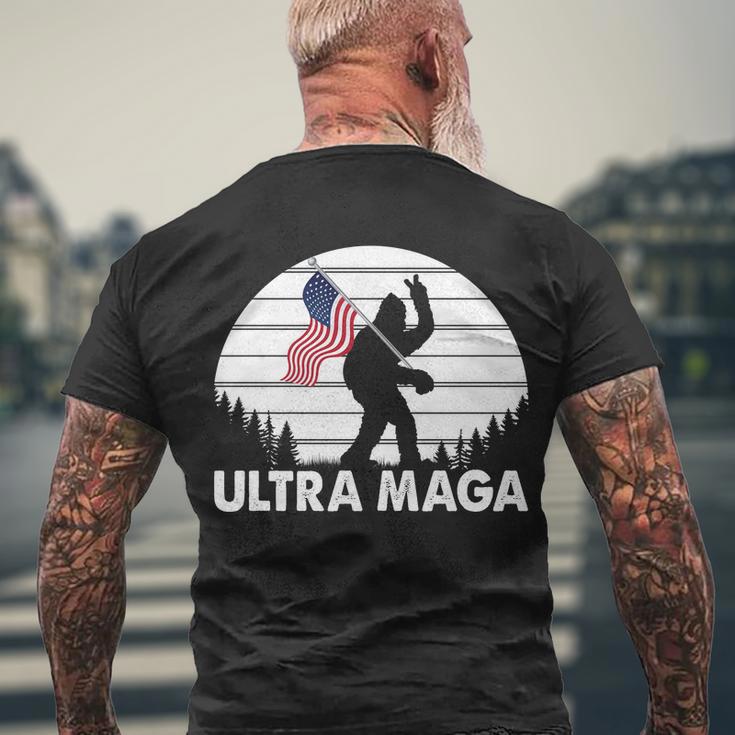 Ultra Maga Big Foot Sasquatch Tshirt Men's Crewneck Short Sleeve Back Print T-shirt Gifts for Old Men