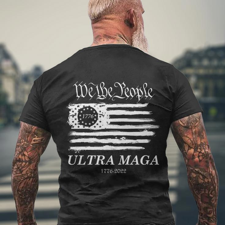 Ultra Maga We The People Proud Betsy Ross Flag 1776 Men's Crewneck Short Sleeve Back Print T-shirt Gifts for Old Men