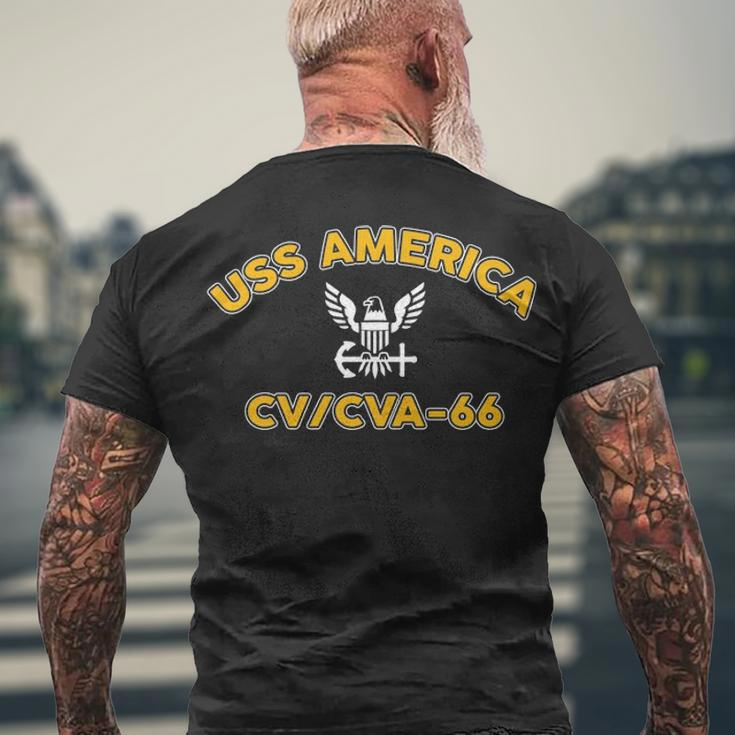 Uss America Cv 66 Cva V2 Men's Crewneck Short Sleeve Back Print T-shirt Gifts for Old Men