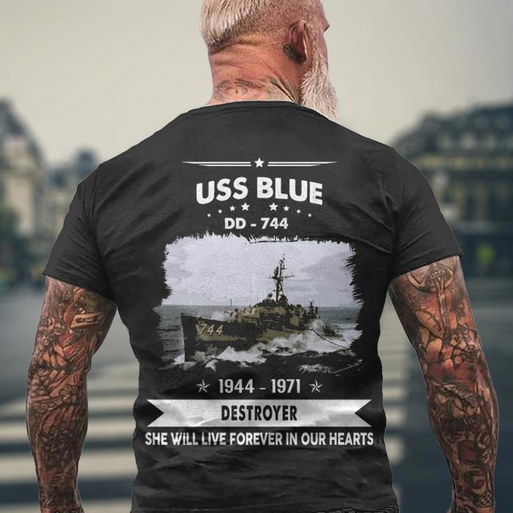 Uss Blue Dd Men's Crewneck Short Sleeve Back Print T-shirt Gifts for Old Men