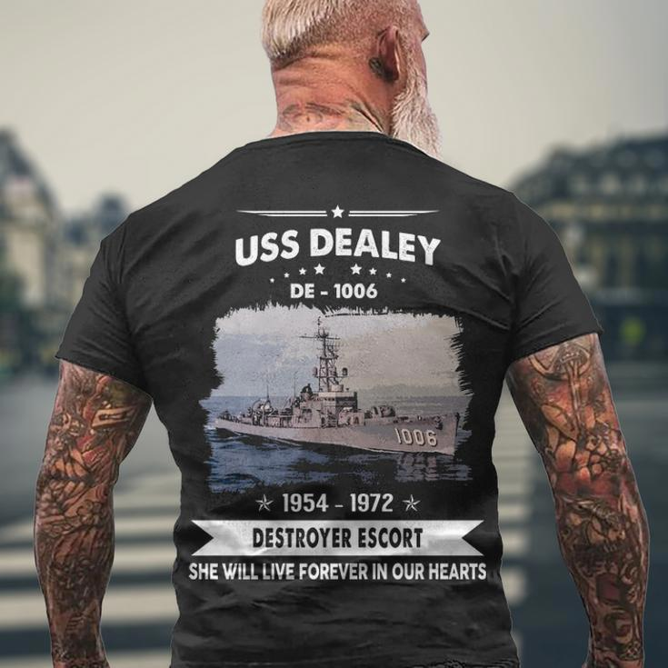 Uss Dealey De 1006 Uss Dealy Men's Crewneck Short Sleeve Back Print T-shirt Gifts for Old Men