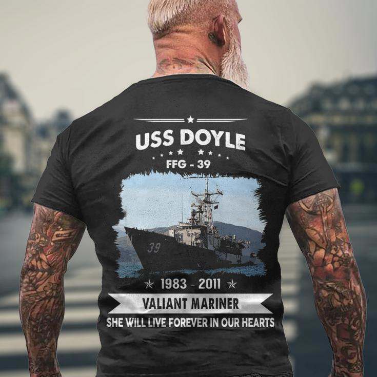 Uss Doyle Ffg V2 Men's Crewneck Short Sleeve Back Print T-shirt Gifts for Old Men