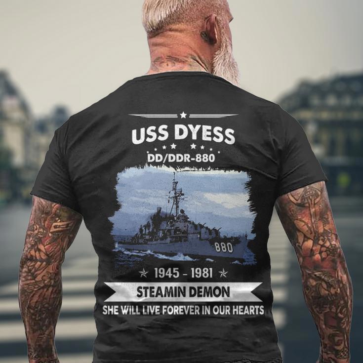 Uss Dyess Dd880 Dd Men's Crewneck Short Sleeve Back Print T-shirt Gifts for Old Men