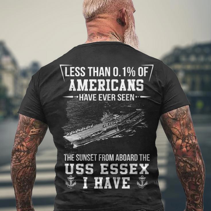 Uss Essex Cv 9 Sunset Men's Crewneck Short Sleeve Back Print T-shirt Gifts for Old Men