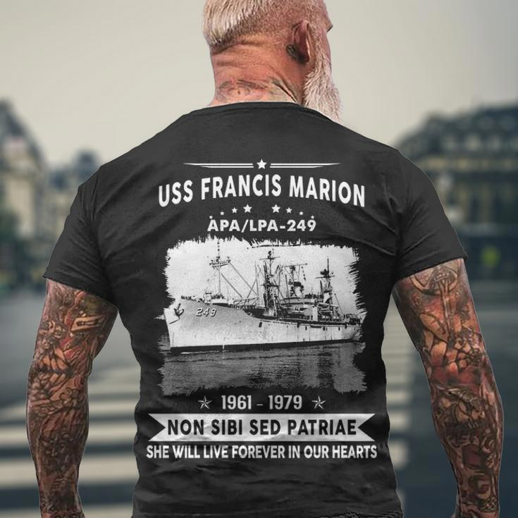 Uss Francis Marion Lpa 249 Apa Men's Crewneck Short Sleeve Back Print T-shirt Gifts for Old Men