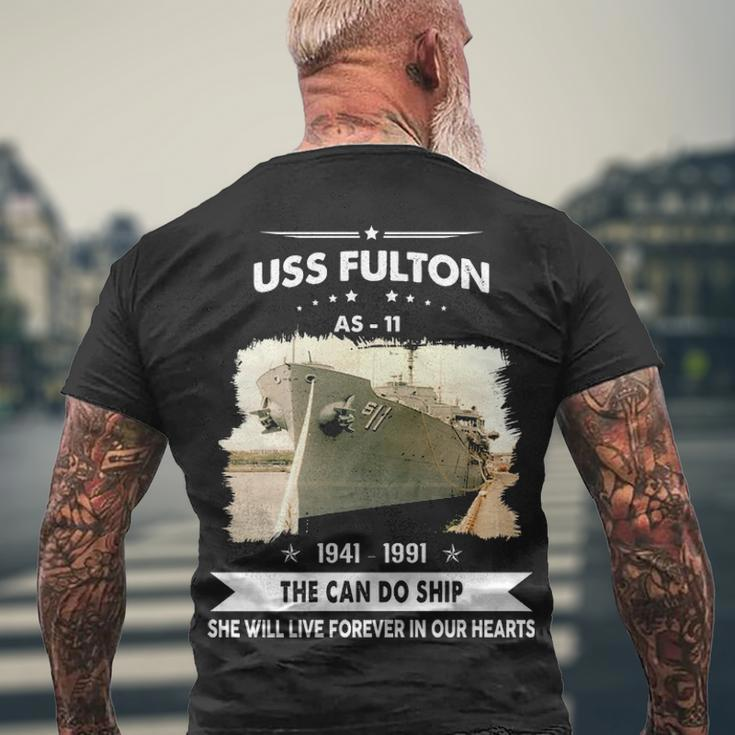 Uss Fulton As Men's Crewneck Short Sleeve Back Print T-shirt Gifts for Old Men