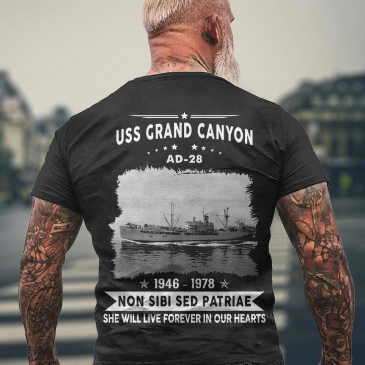Uss Grand Canyon Ad Men's Crewneck Short Sleeve Back Print T-shirt Gifts for Old Men