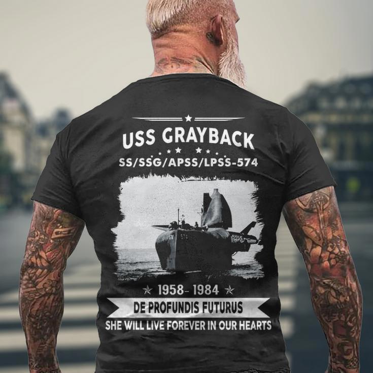 Uss Grayback Ss Men's Crewneck Short Sleeve Back Print T-shirt Gifts for Old Men