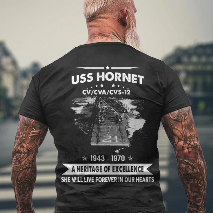 Uss Hornet Cv V4 Men's Crewneck Short Sleeve Back Print T-shirt Gifts for Old Men