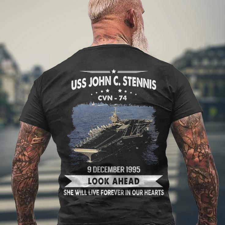 Uss John C Stennis Cvn V3 Men's Crewneck Short Sleeve Back Print T-shirt Gifts for Old Men