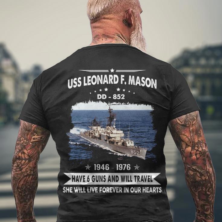 Uss Leonard F Mason Dd Men's Crewneck Short Sleeve Back Print T-shirt Gifts for Old Men