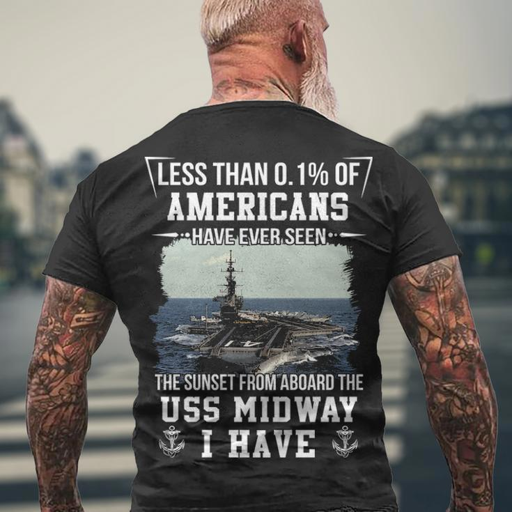 Uss Midway Cv 41 Cva 41 Sunset Men's Crewneck Short Sleeve Back Print T-shirt Gifts for Old Men