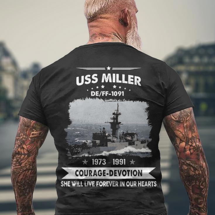 Uss Miller Ff Men's Crewneck Short Sleeve Back Print T-shirt Gifts for Old Men